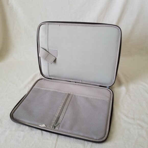 NEW! Faux Leather Laptop Computer Carrying Case w/Plush Pocket & Velcro Strap - Picture 10 of 15